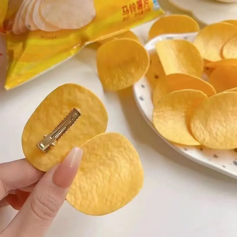 Hair Bundles - Simülasyon Patates Cipsi Saç Tokası, Sevimli