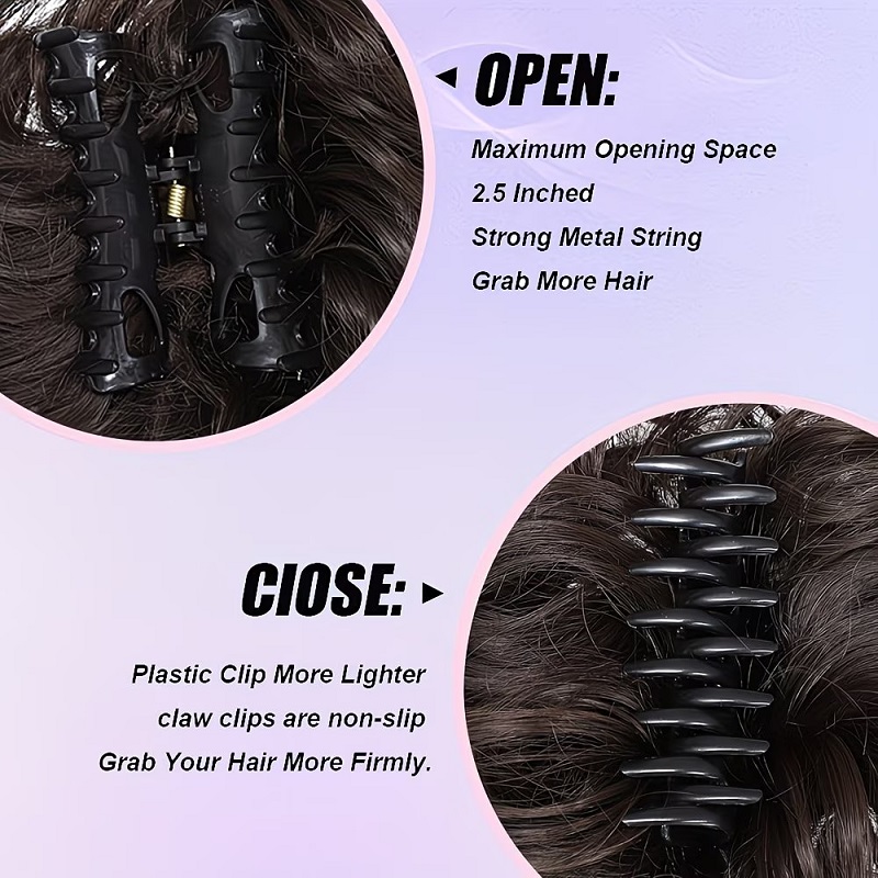 Dağınık Pençe Tokası, Sentetik - Claw Clip Messy Bun Hair Piece incelemesi ve fiyatı