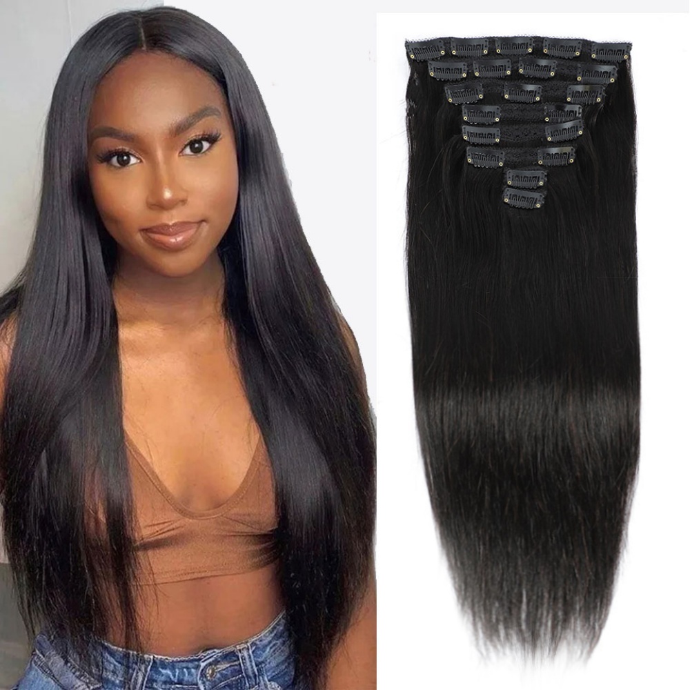Doğal Düz Klipsli İnsan Saç Uz - Seamless Clip In Hair Extensions Human Hair incelemesi ve fiyatı