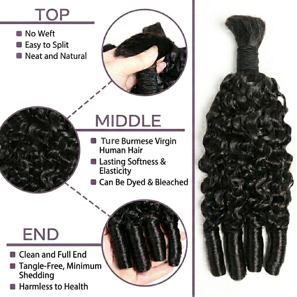 Boho Örgüler İçin İnsan Saçı Ö - Water Wave Bulk Human Hair For Braiding incelemesi ve fiyatı